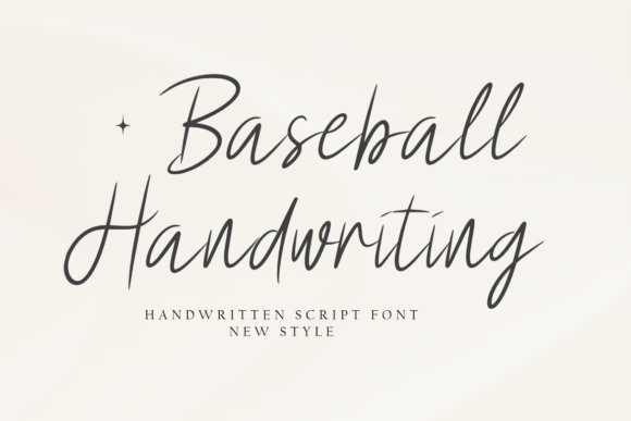 Baseball Handwriting Font for Charming Craft Projects