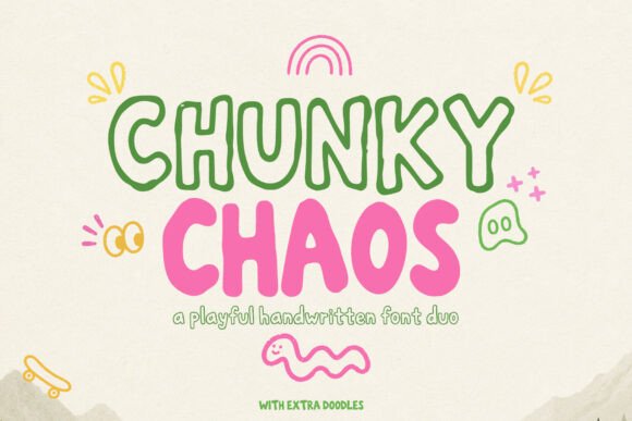 Chunky Chaos Font: Bold Handwritten Type for Web Design
