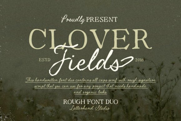 Clover Fields Font: Rustic Charm for Campaigns