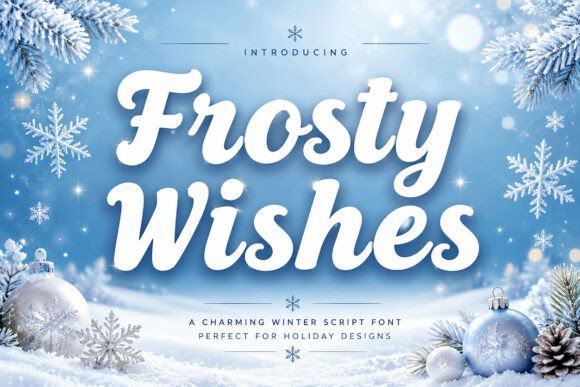 Frosty Wishes Font Review: Festive Script for Holiday Branding