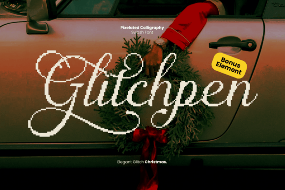 Glitchpen Font: Pixelated Script for Modern Web Design