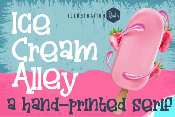 Ice Cream Alley Family: A Rustic Display Font for Editorial Design