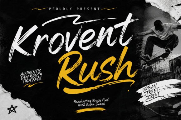 Krovent Rush Font: Bold Editorial Typography