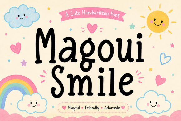 Magoui Smile Font: Playful Handwritten Type for Crafts