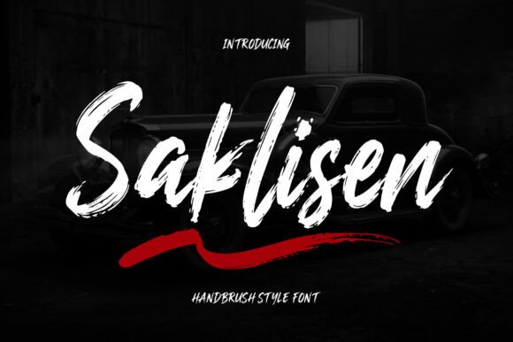 Saklisen Font: Bold Handbrush Style for Web Design