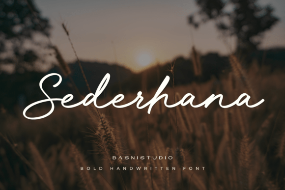 Sederhana Font: Rustic Charm for Small Business Branding