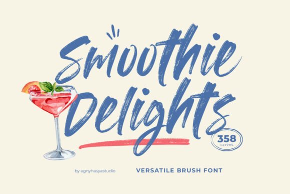 Smoothie Delights Font for Handmade Crafts