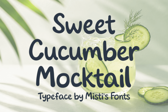 Sweet Cucumber Mocktail Font for Editorial Design