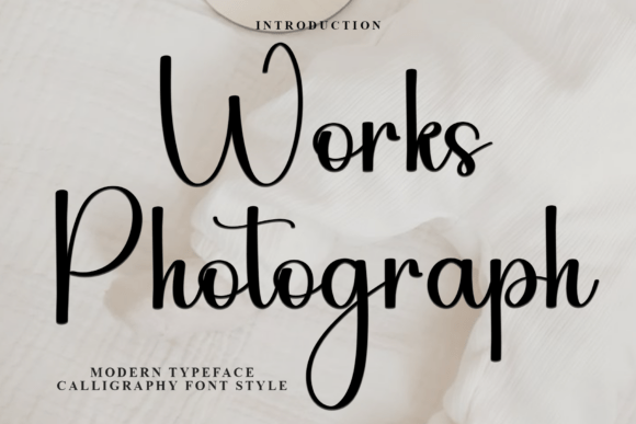 Works Photograph Font for Editorial Design